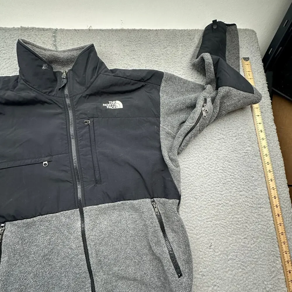 Vintage The North Face Denali Fleece Jacket Mens Large Black Gray Polartec